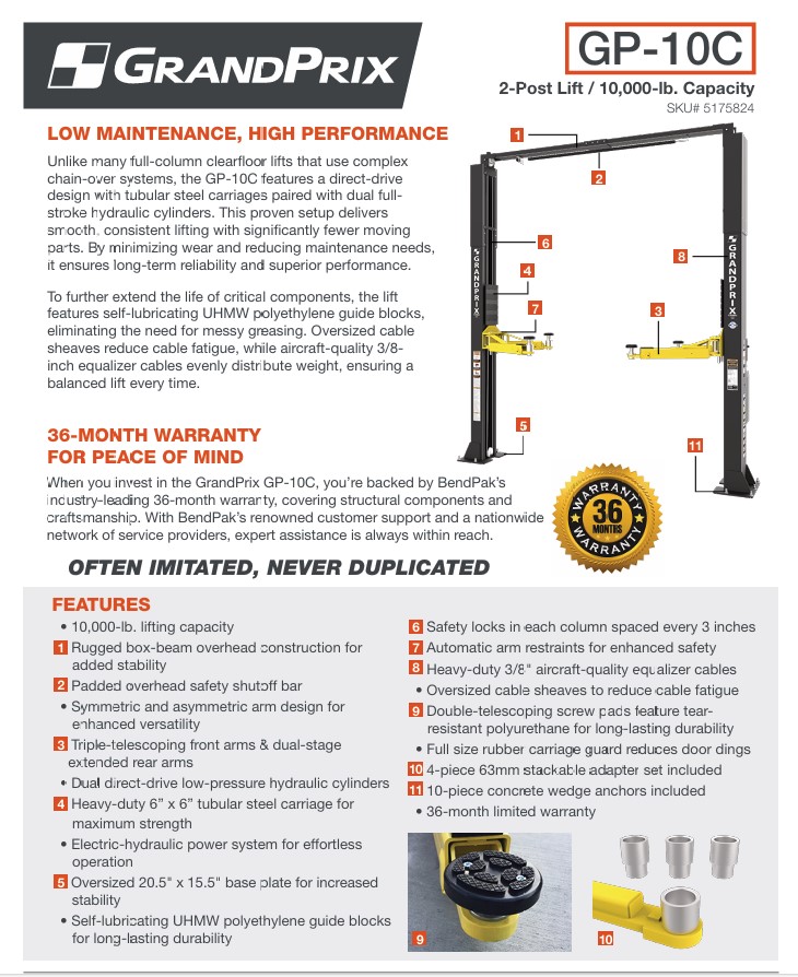 画像3: 【BEND PAK】[NEW] 門型リフト 4.5ｔ 単相200V 新色:グレー　【1年保証】《国内仕様》